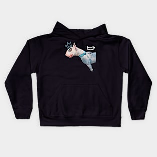 bullterrier, security guard, funny dog Kids Hoodie